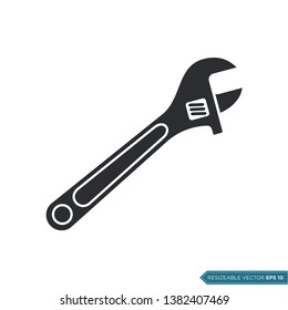 Adjustment Wrench Icon Vector Template Illustration Design