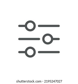 Adjustments flat color ui icon. Photo and video editing. Customizable changes. Settings. Simple filled element for mobile app. Colorful solid pictogram. Vector isolated RGB illustration