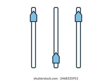 Icono de ajustes. icono relacionado con la configuración y configuración. adecuado para Sitio web, App, interfaces de usuario, imprimible, etc. estilo de icono de línea plana. diseño de Vector simple editable