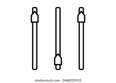 Icono de ajustes. icono relacionado con la configuración y configuración. adecuado para Sitio web, App, interfaces de usuario, imprimible, etc. estilo de ícono de línea. diseño de Vector simple editable