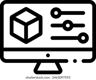 adjustments icon. Thin Linear Style Design Isolated On White Background