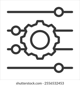 Adjustments Outline Icon Vector Illustration