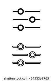 adjustments pixel perfect linear ui icon,customizable changes,ux,outline isolated user interface element for app and website,