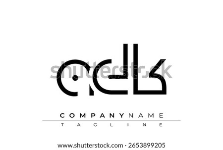 ADK abstract letter design. Modern Business Logo Design With Abstract Typography and Contemporary Style