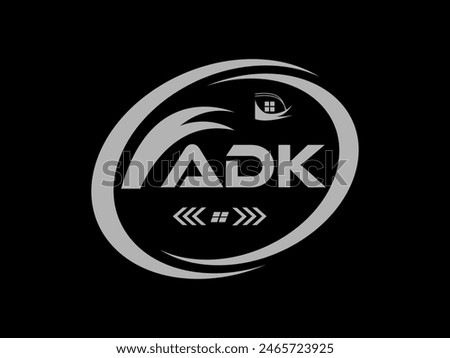 ADK letter logo design. ADK Simple and modern logo. ADK luxurious Alphabet logo Design. -vector Illustration