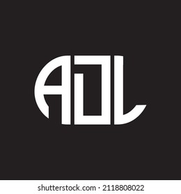 ADL letter logo design on black background. ADL creative initials letter logo concept. ADL letter design.
