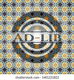 Ad-lib arabesque style emblem. arabic decoration. svg