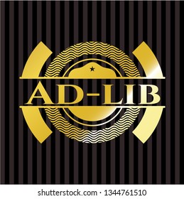 Ad-lib gold emblem or badge svg