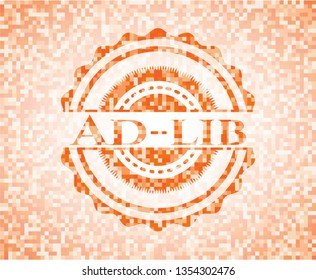 Ad-lib orange mosaic emblem svg
