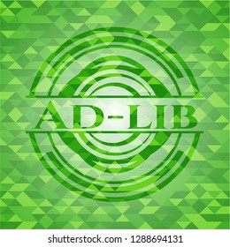 Ad-lib realistic green mosaic emblem svg