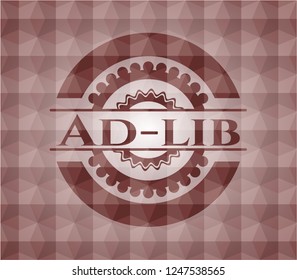 Ad-lib red seamless geometric pattern emblem. Seamless. svg
