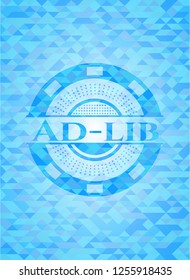 Ad-lib sky blue mosaic emblem svg