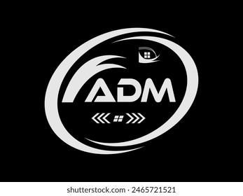 ADM letter logo design. ADM Simple and modern logo. ADM luxurious Alphabet logo Design. -vector Illustration