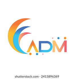 Diseño del logotipo de la tecnología de letras ADM sobre fondo blanco. Concepto de logotipo de negocio de letras creativas de ADM. logotipo de monograma y tipografía de ADM para tecnología, marca de negocios e inmobiliaria.
