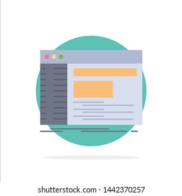 Admin, console, panel, root, software Flat Color Icon Vector