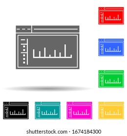 admin control panel multi color style icon. Simple glyph, flat vector of web development icons for ui and ux, website or mobile application