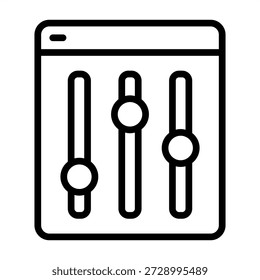 Icono de panel de administración - Estilo de iconos de contorno negro para contabilidad y negocios