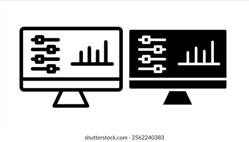 Admin Dashboard Icon collection in filled and stroke style.