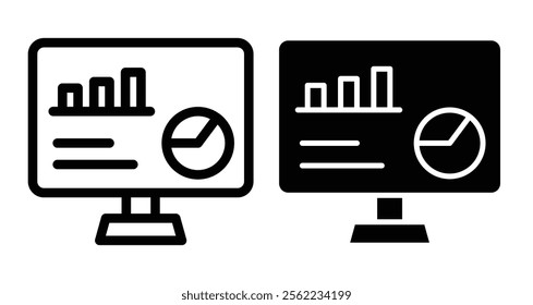 Admin Dashboard Icons pack in outlined and flat versions