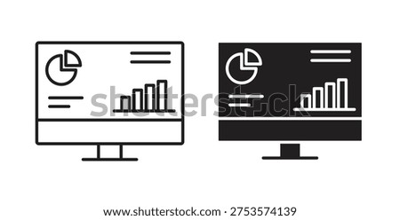 Admin Dashboard icons silhouettes. Vector elements for design.