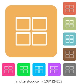 Admin dashboard panels flat icons on rounded square vivid color backgrounds.