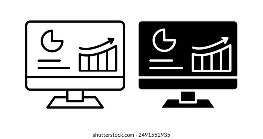 admin Dashboard vector icon set in black color.