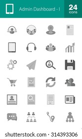 Admin Dashboard, Web, Management icon set. Suitable for use on web apps, mobile apps, and print media.