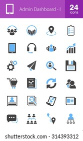 Admin Dashboard, Web, Management icon set. Suitable for use on web apps, mobile apps, and print media.