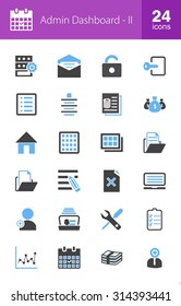 Admin Dashboard, Web, Management icon set. Suitable for use on web apps, mobile apps, and print media.