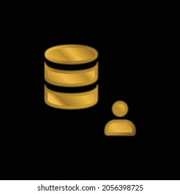 Admin gold plated metalic icon or logo vector
