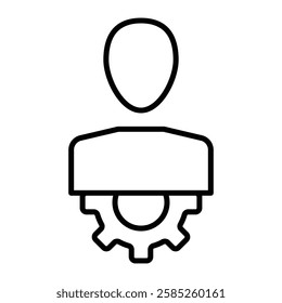 Admin icon Isolated flat vector in outline