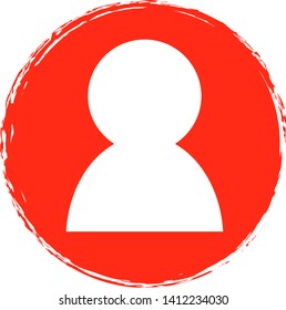 Admin icon on circle background. Vector illustration. 