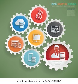 Admin info graphic design,clean vector