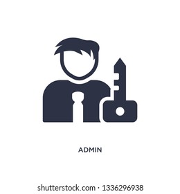 admin isolated icon. Simple element illustration from strategy concept. admin editable logo symbol design on white background. Can be use for web and mobile.