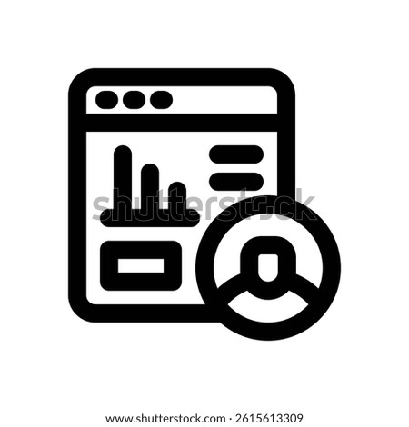 admin line icon. Clean and minimalist vector icon for websites, mobile apps, presentations, and logos. Fully scalable and customizable for any project.