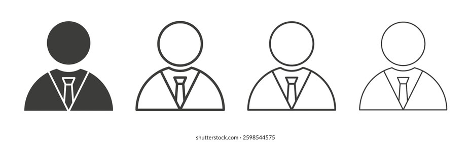 Admin line icon vector illustration set.