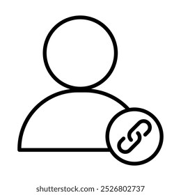 Admin Link icon line vector illustration