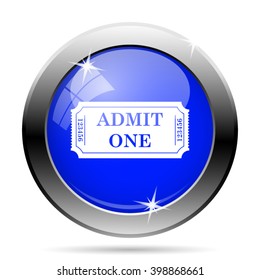 Admin one ticket icon. Internet button on white background. EPS10 vector
