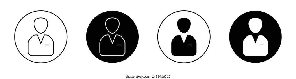 Admin outlined icon vector collection.