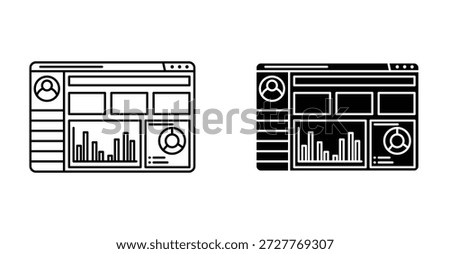 Admin panel icon graphic design. Vector icon illustrations