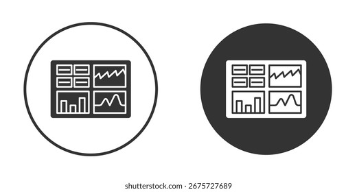 Icono del panel de administración. diseños de signos. pictograma sólido