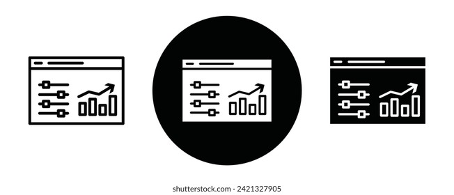 Admin panel outline icon collection or set. Admin panel Thin vector line art