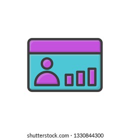admin panelicon vector filled outline