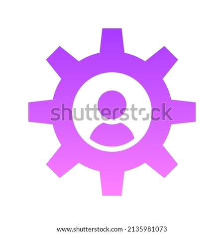 Admin Roles Glyph Gradient icon Design