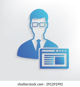 Admin symbol design,clean vector