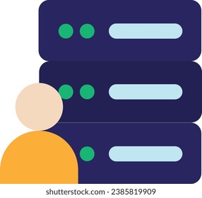 Admin User Controls Icon Vector Flat Illustration