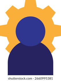 Admin User Profile Icon Vector Flat Illustration