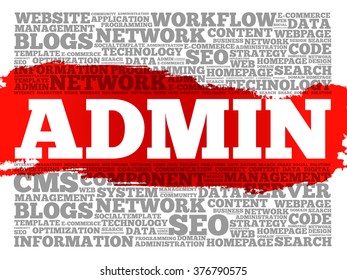 ADMIN word cloud concept