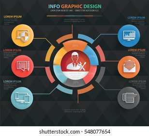 
Admin,developer info graphic design on clean background,vector