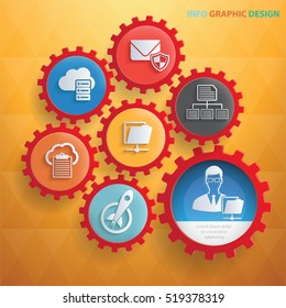 Admin,Development concept design on clean background,vector
